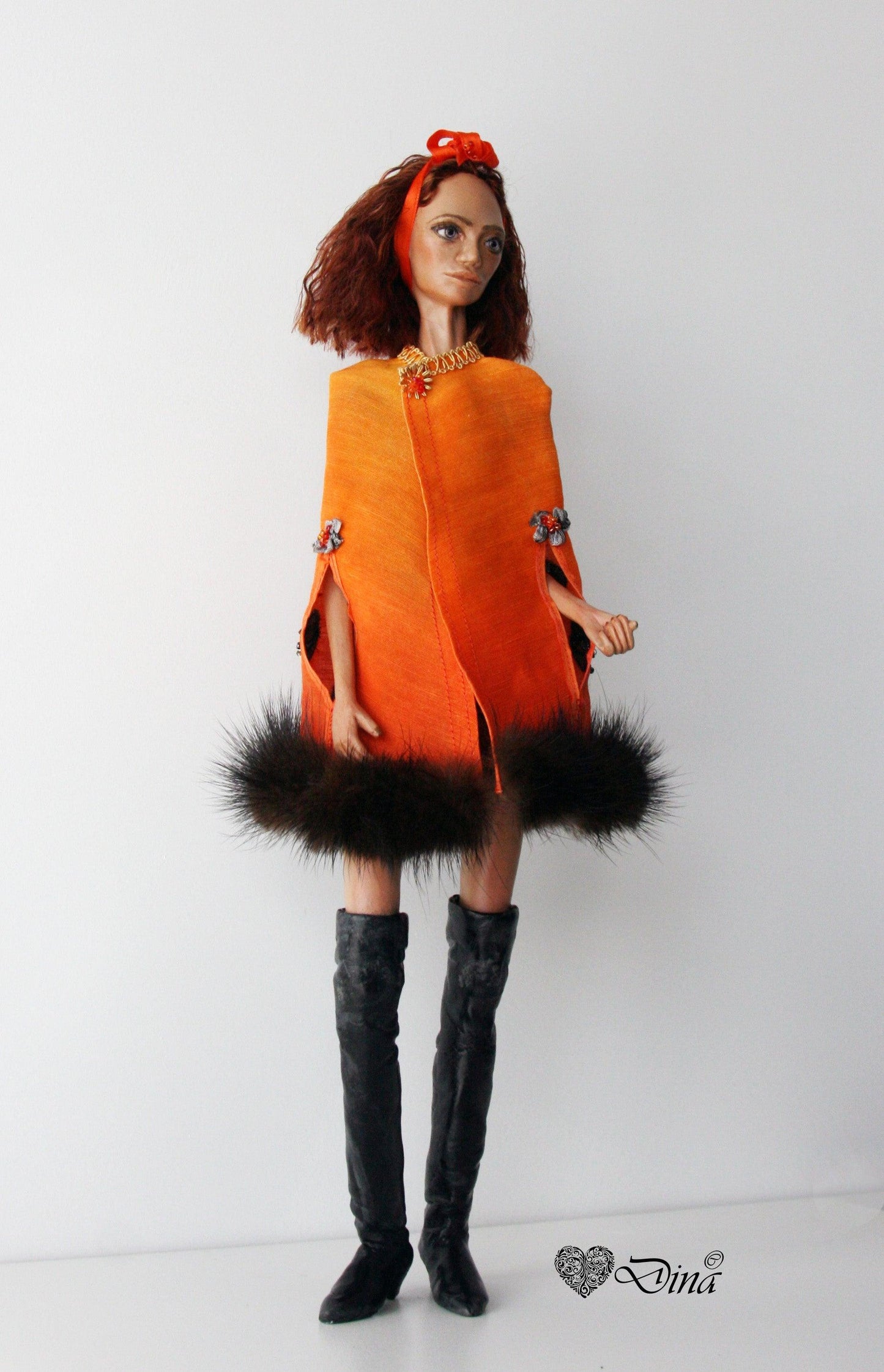 SOLD - 'Abika Ladibird' – hybrid insect fashion art doll by Dina - That Creative Feeling