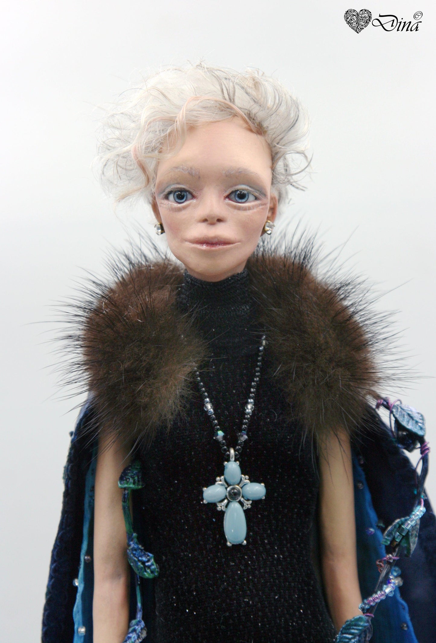 SOLD - 'Chrysolina Beetlejuice' – hybrid insect fashion art doll by Dina - That Creative Feeling