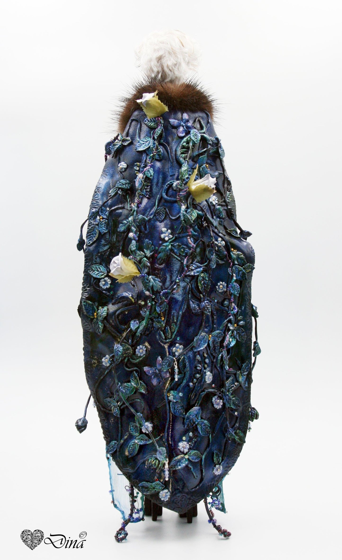 SOLD - 'Chrysolina Beetlejuice' – hybrid insect fashion art doll by Dina - That Creative Feeling