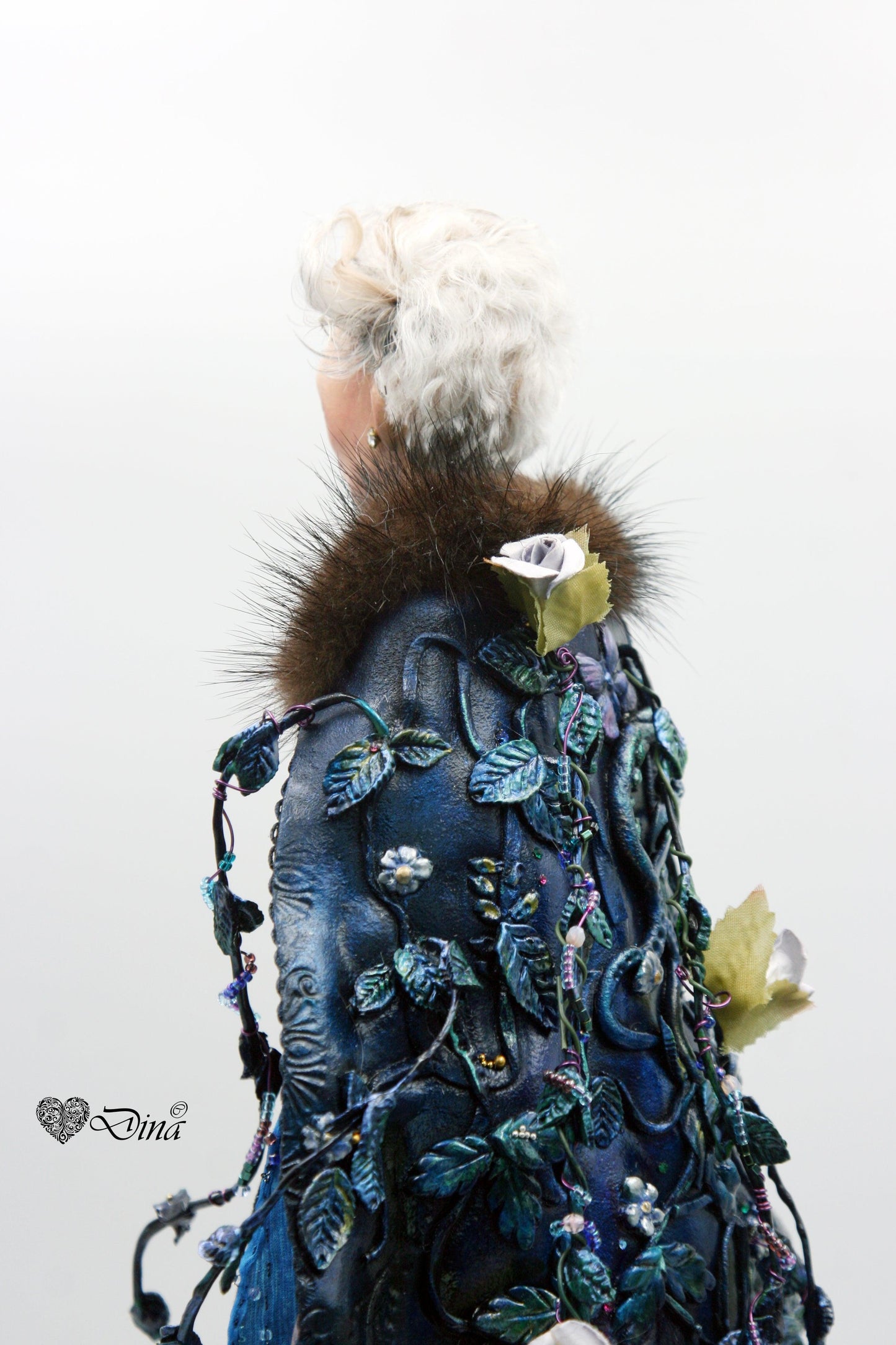 SOLD - 'Chrysolina Beetlejuice' – hybrid insect fashion art doll by Dina - That Creative Feeling