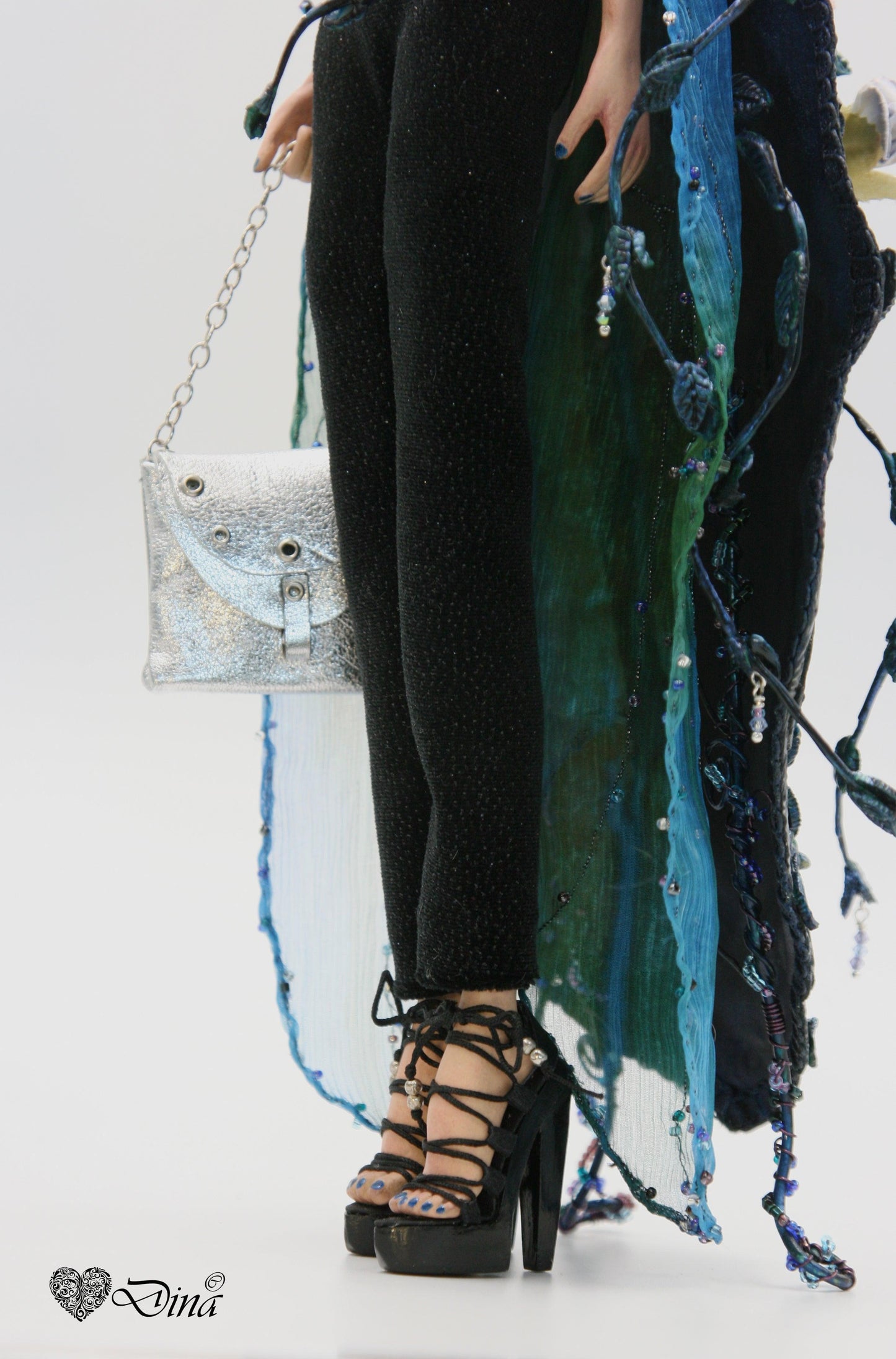 SOLD - 'Chrysolina Beetlejuice' – hybrid insect fashion art doll by Dina - That Creative Feeling