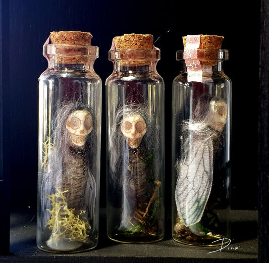 Miniature Dead Fairy curio - your own handmade dead fairy