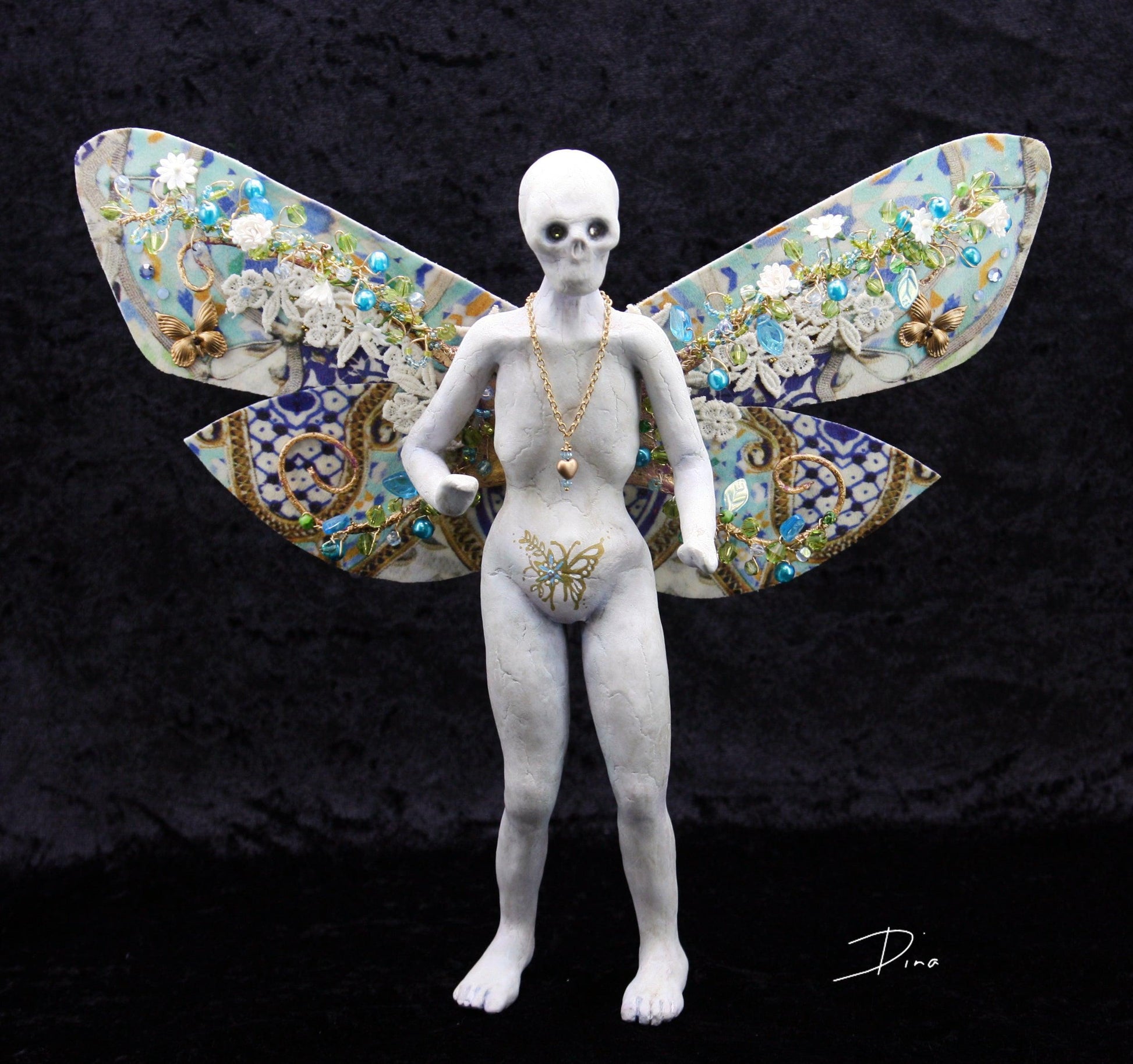 Dead fairy Zombie - OOAK handmade art doll - That Creative Feeling
