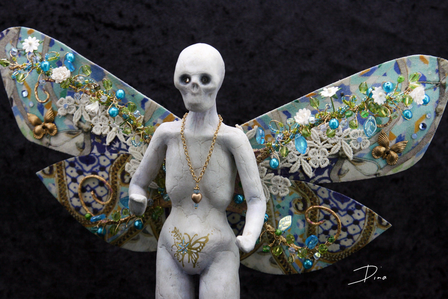Dead fairy Zombie - OOAK handmade art doll - That Creative Feeling