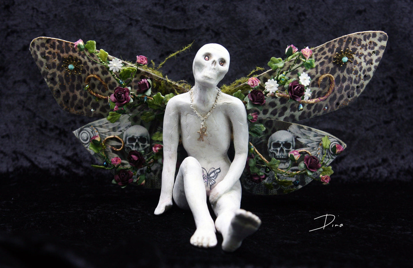 Dead fairy Zombie - OOAK handmade art doll - That Creative Feeling