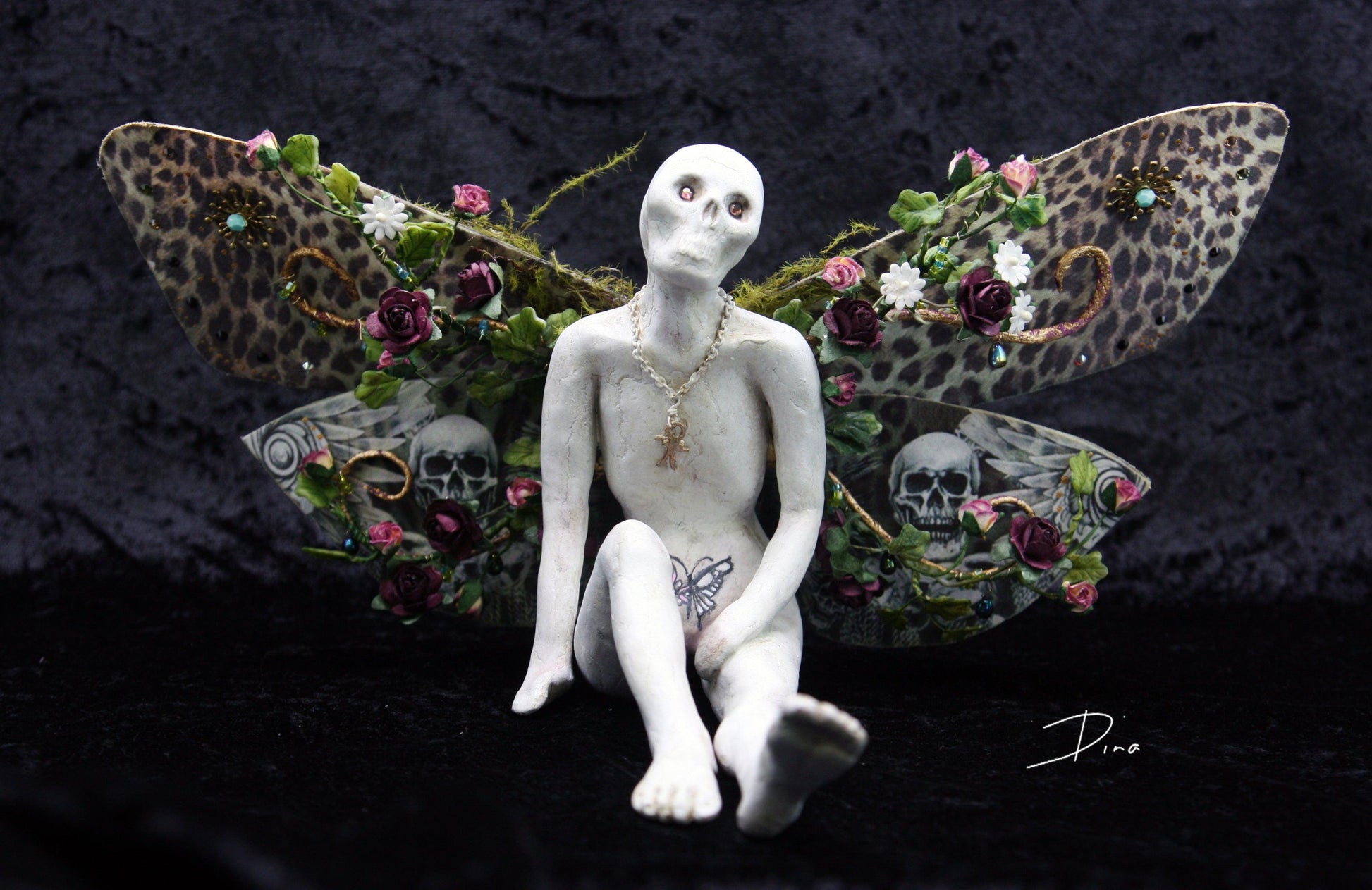 Dead fairy Zombie - OOAK handmade art doll - That Creative Feeling