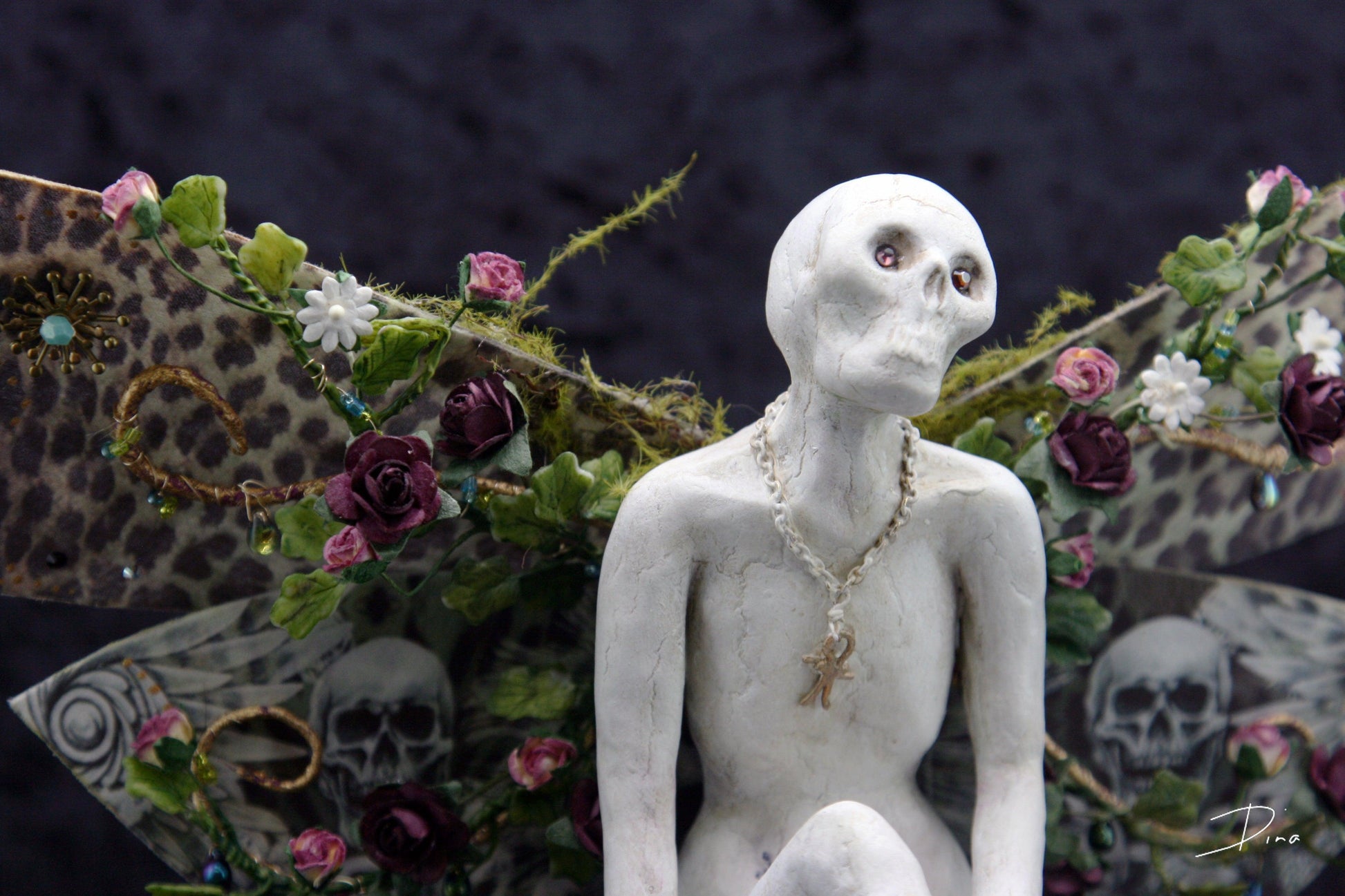 Dead fairy Zombie - OOAK handmade art doll - That Creative Feeling