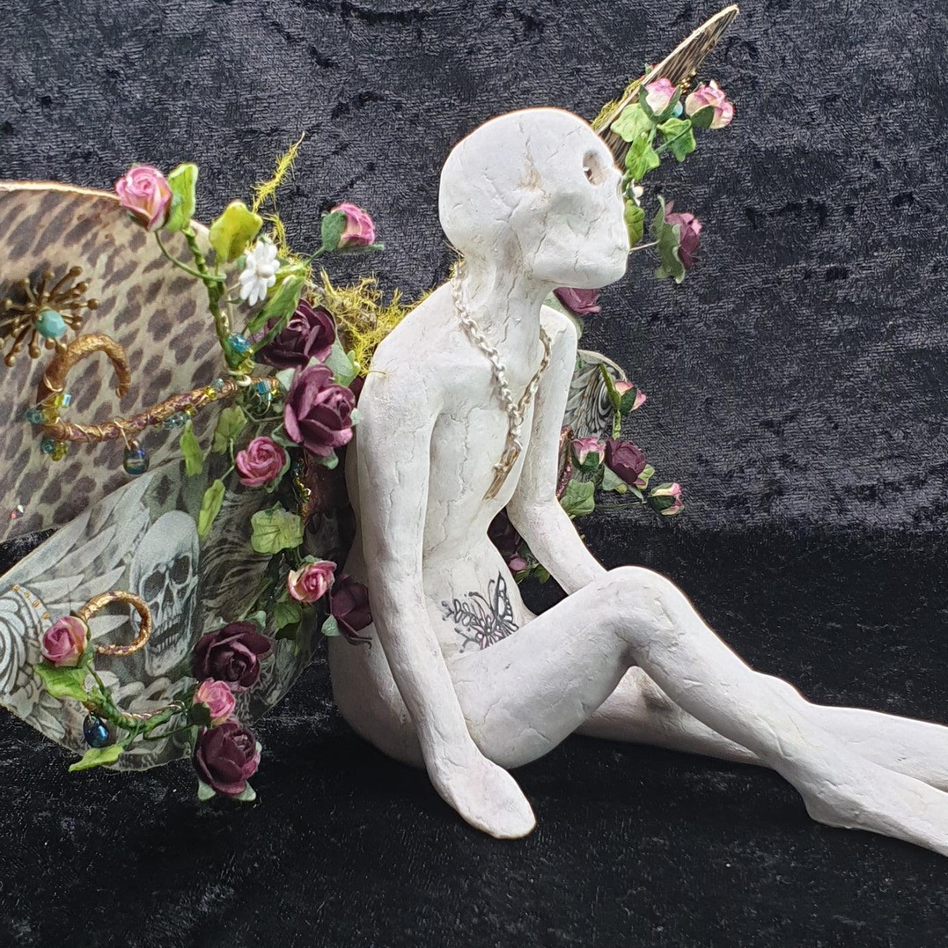Dead fairy Zombie - OOAK handmade art doll - That Creative Feeling