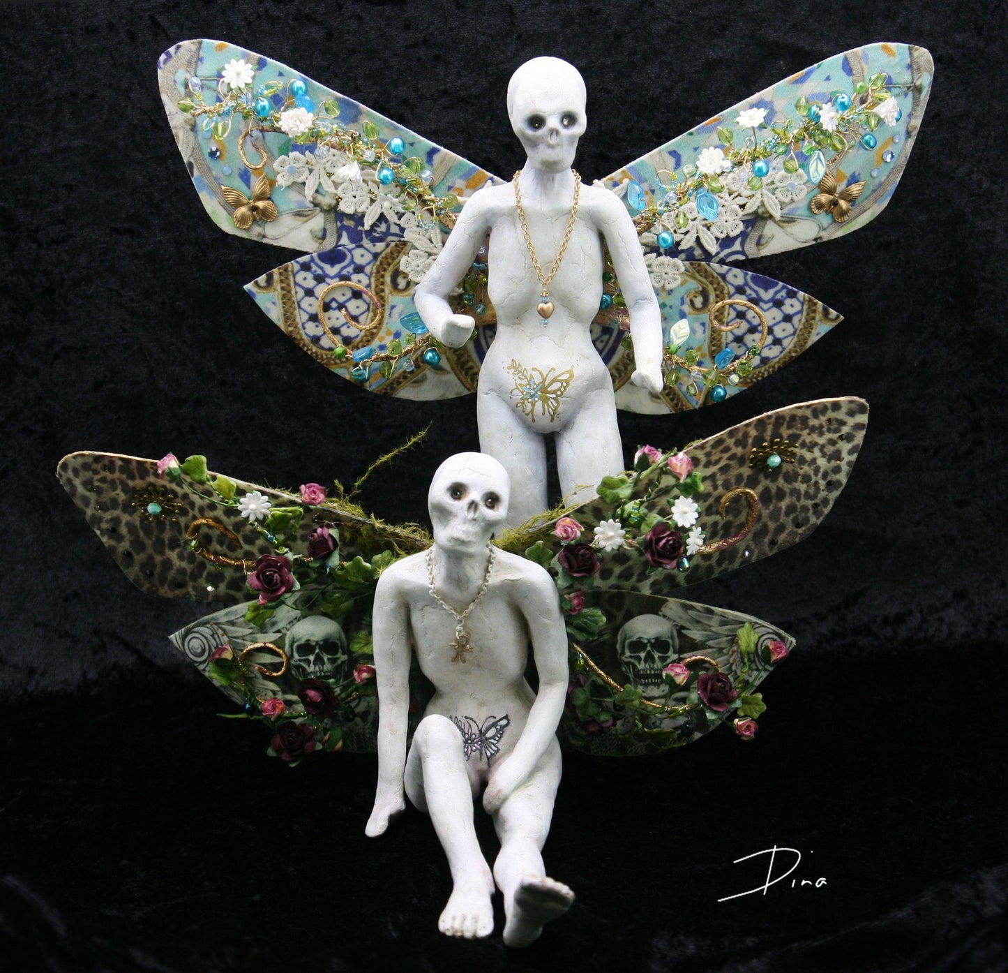 Dead fairy Zombie - OOAK handmade art doll - That Creative Feeling