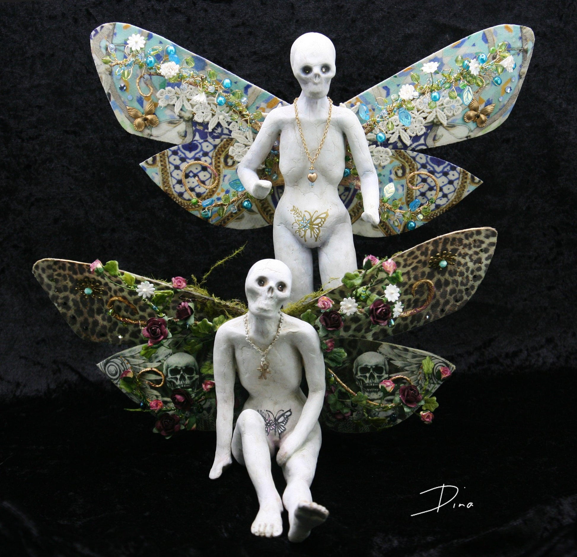 Dead fairy Zombie - OOAK handmade art doll - That Creative Feeling