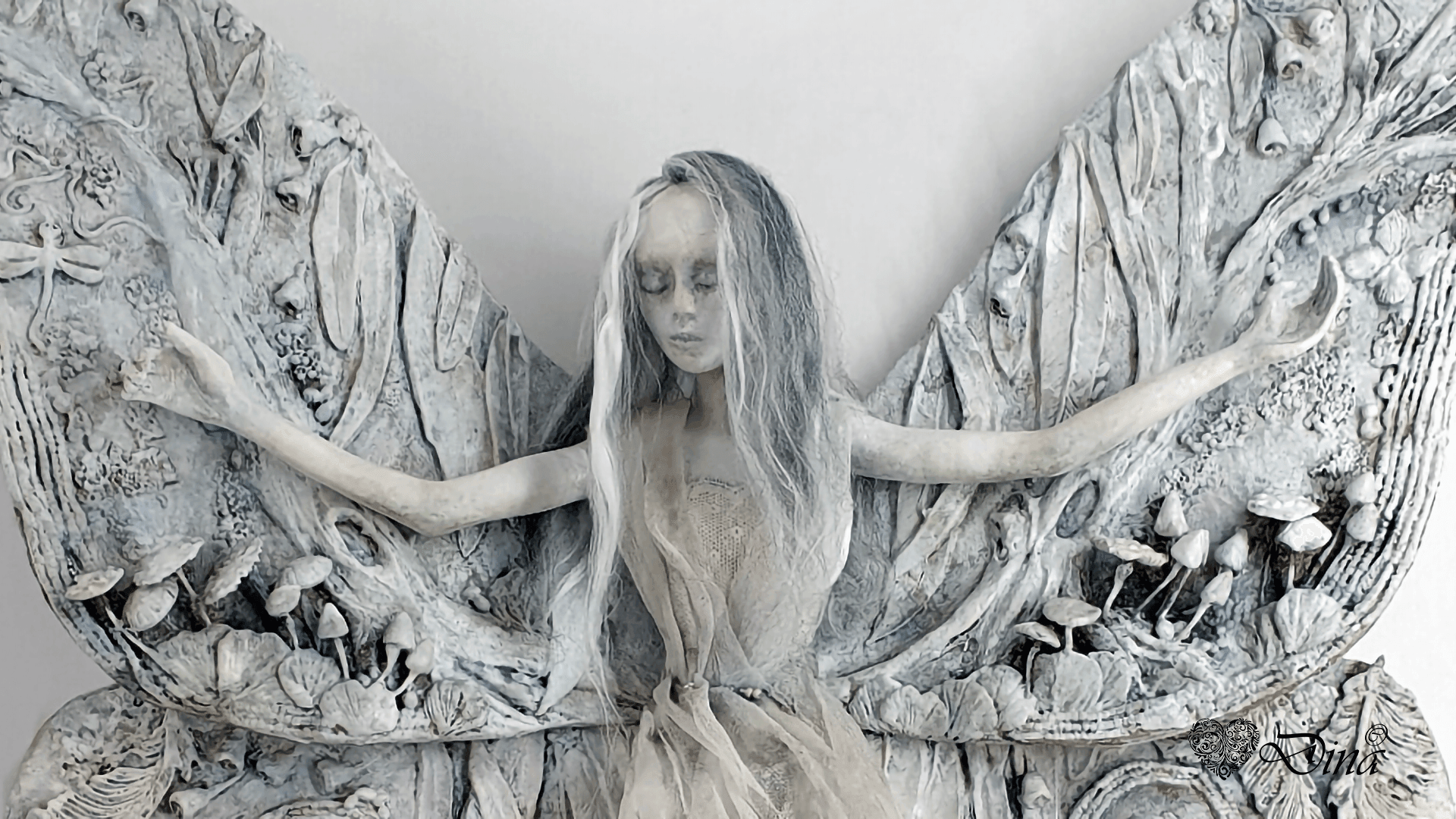 SOLD – Emoria – vintage Emperor Gum Moth Fairy art doll by Dina - That Creative Feeling