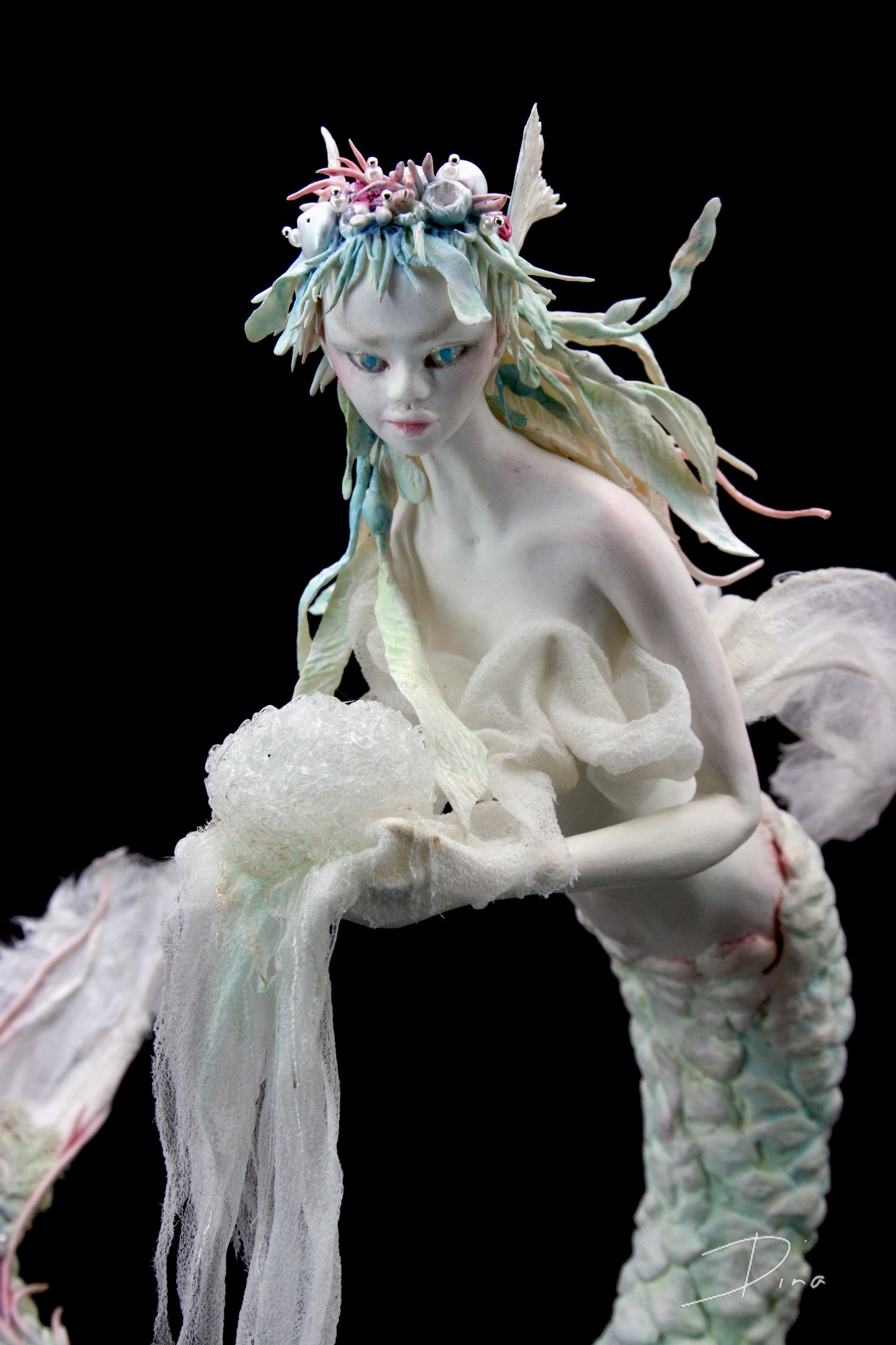 SOLD – Annameile – mermaid art doll by Dina