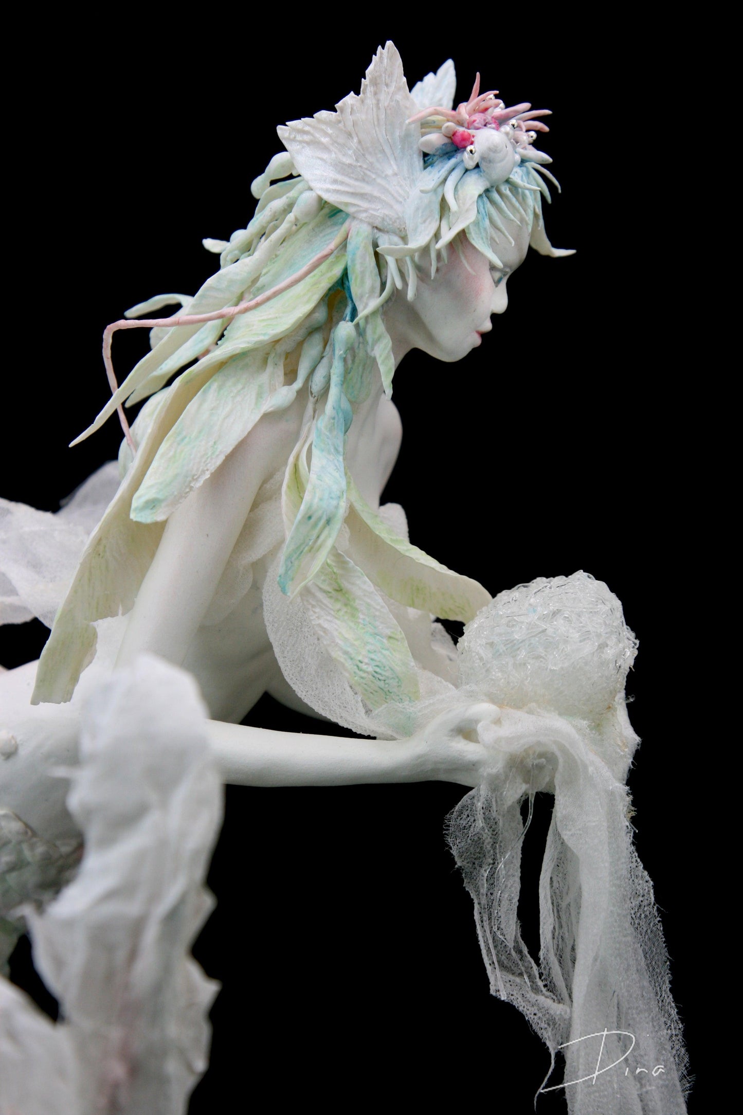 SOLD – Annameile – mermaid art doll by Dina - That Creative Feeling