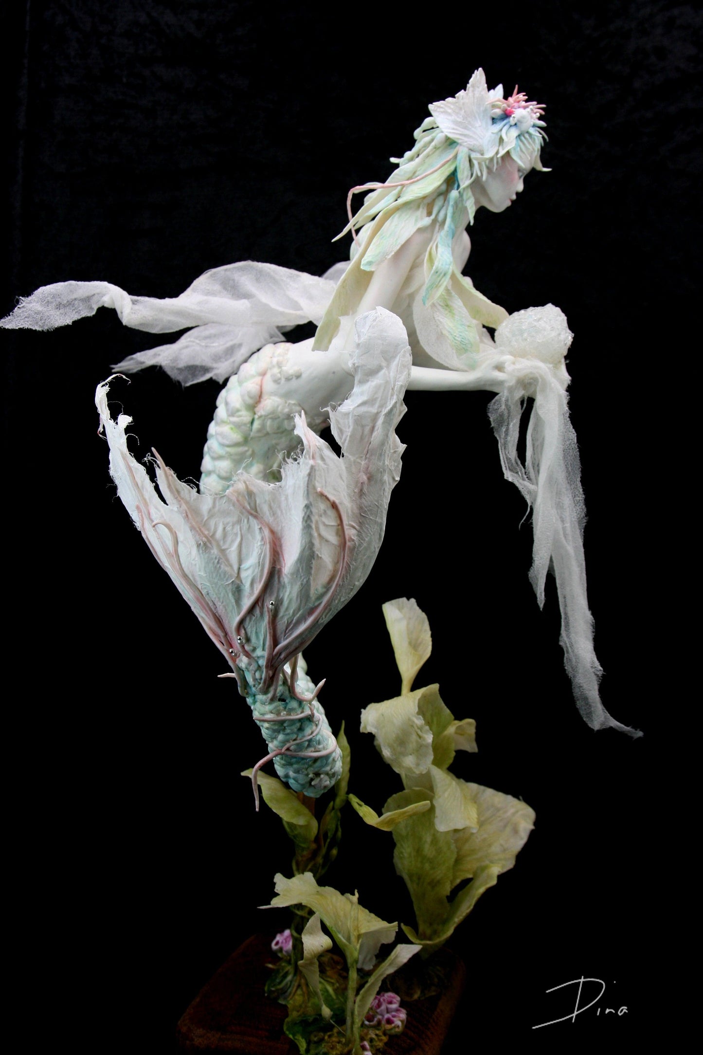 SOLD – Annameile – mermaid art doll by Dina - That Creative Feeling