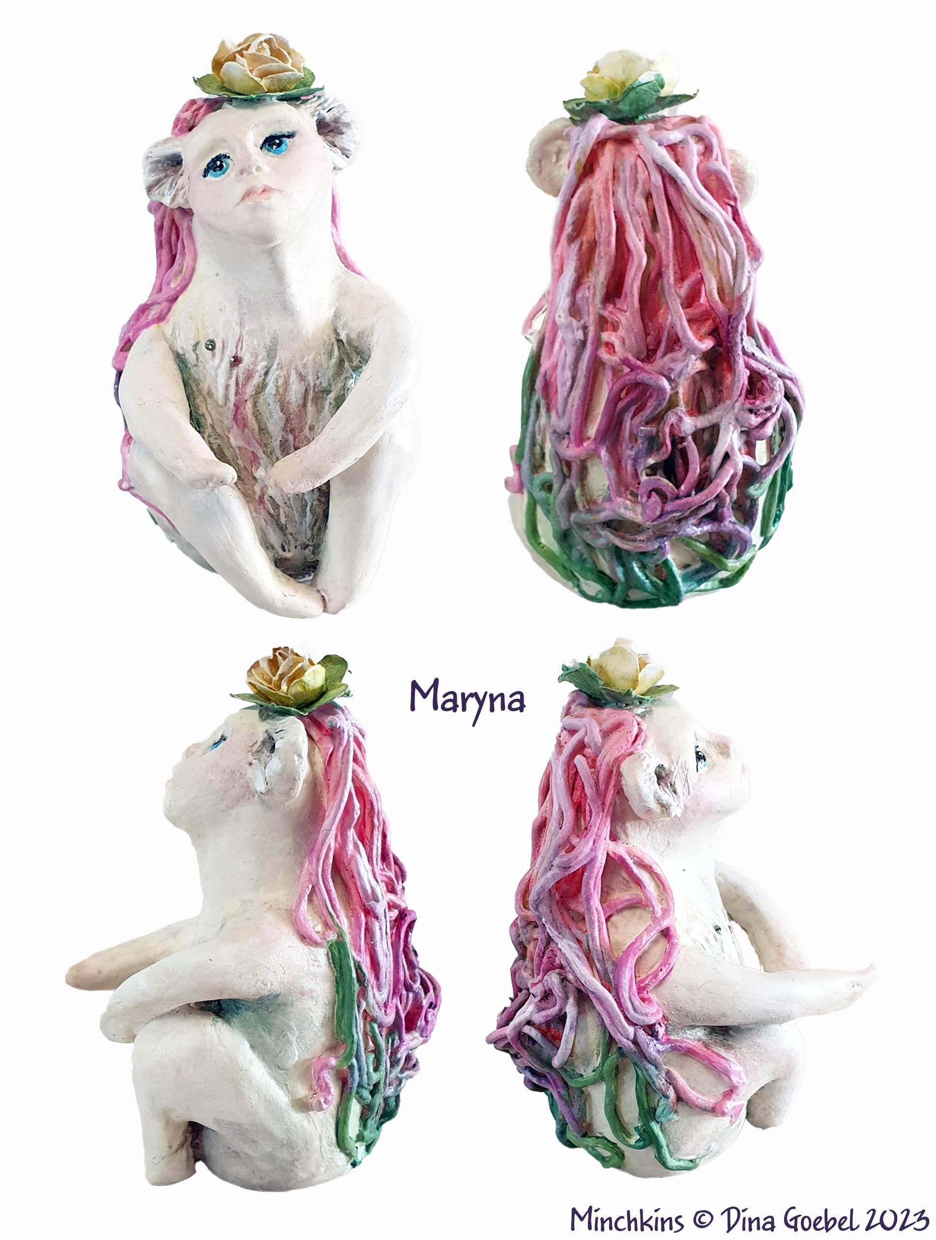 Sculpture - Minchkins - miniature stone clay art dolls, surreal tiny forest creatures - That Creative Feeling