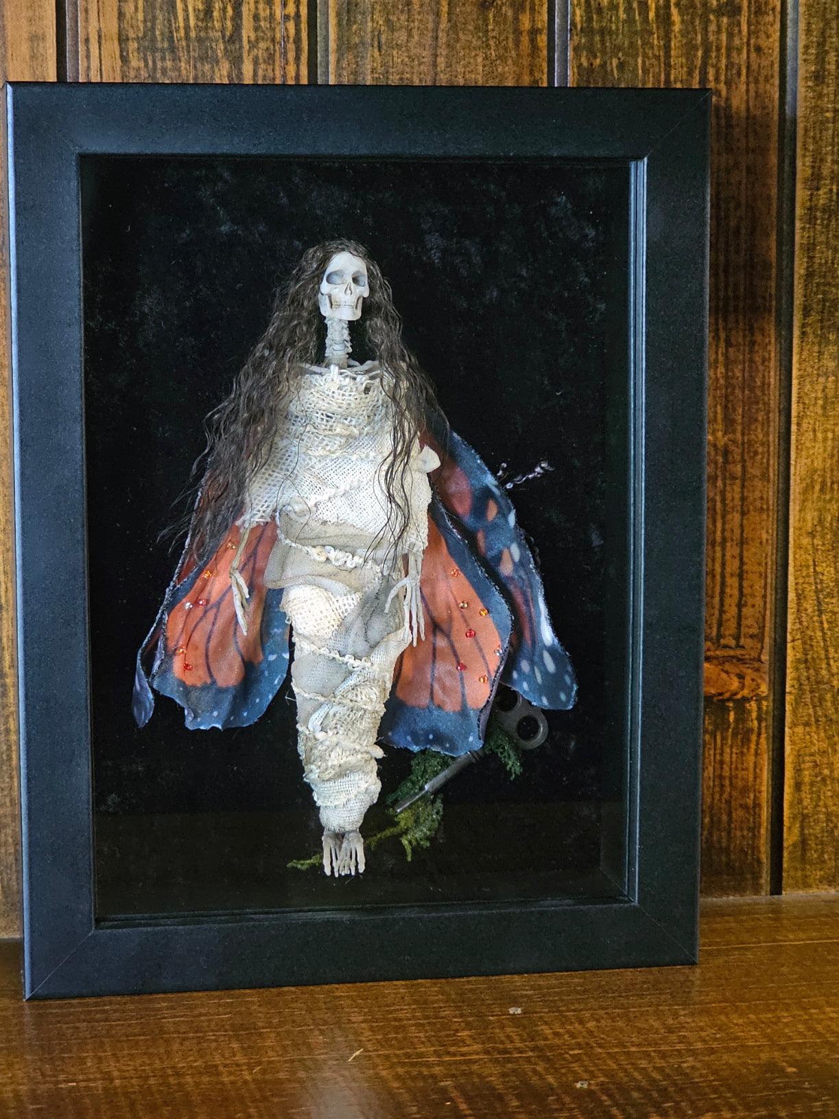 Dead Fairies - varieties of colors mummified in a black Gothic frame - That Creative Feeling