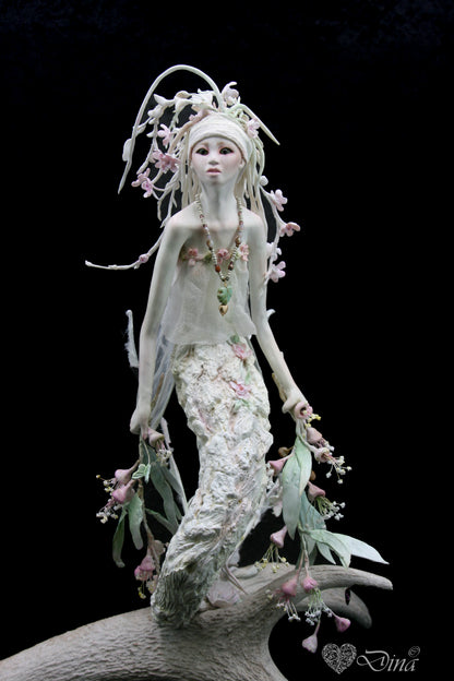 SOLD – Narnargon – a flowery wood sprite art doll by Dina