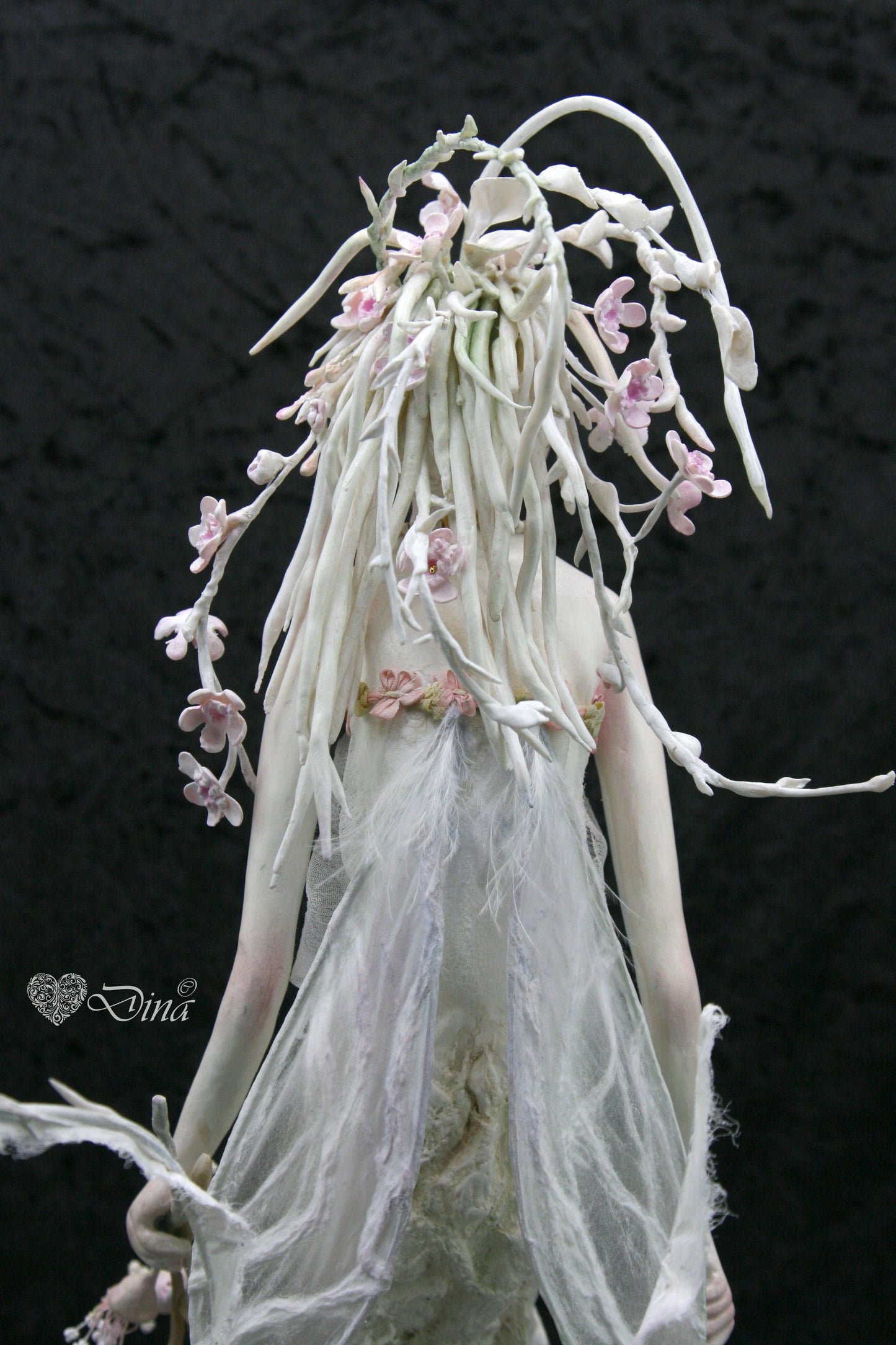 SOLD – Narnargon – a flowery wood sprite art doll by Dina - That Creative Feeling