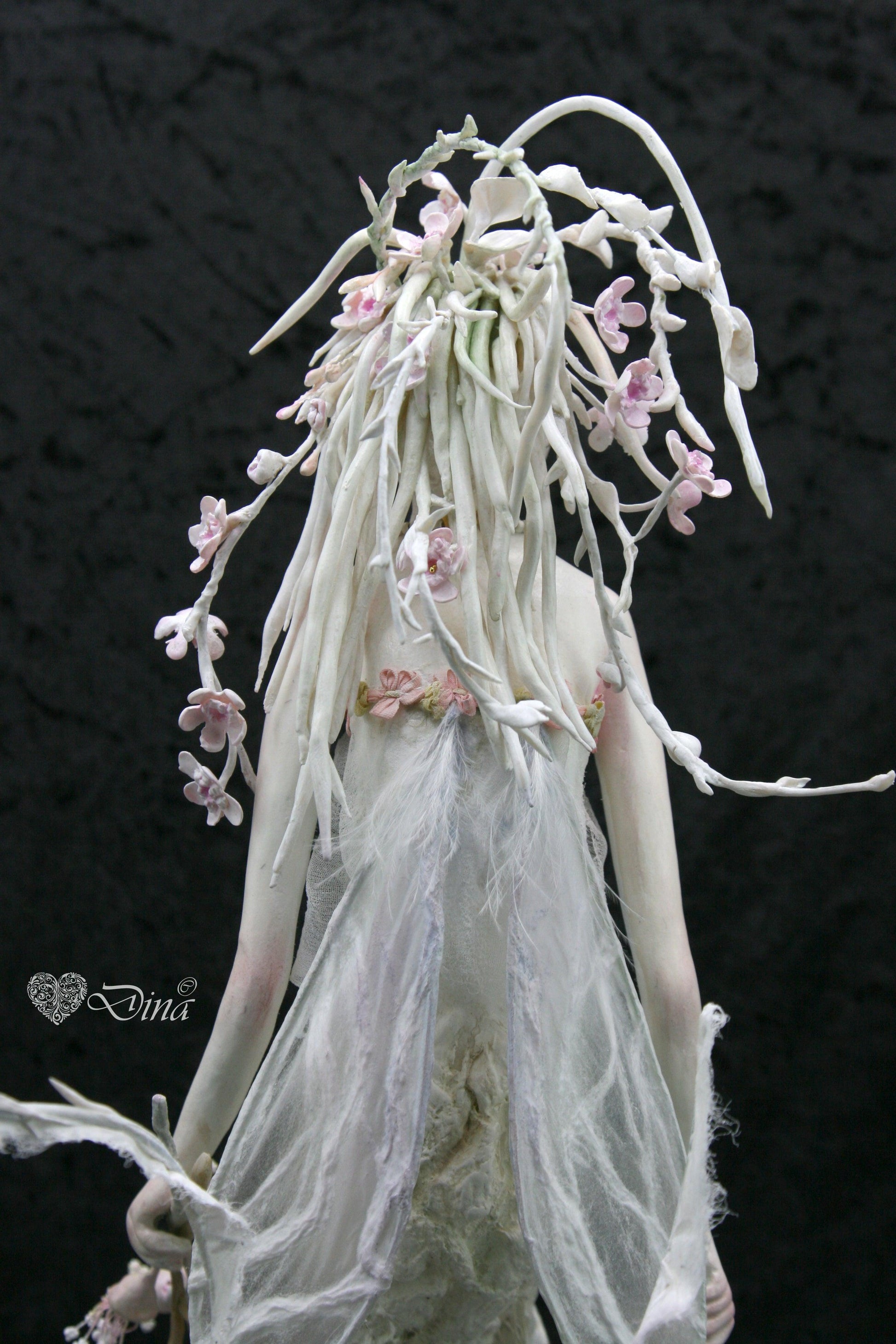 SOLD – Narnargon – a flowery wood sprite art doll by Dina - That Creative Feeling