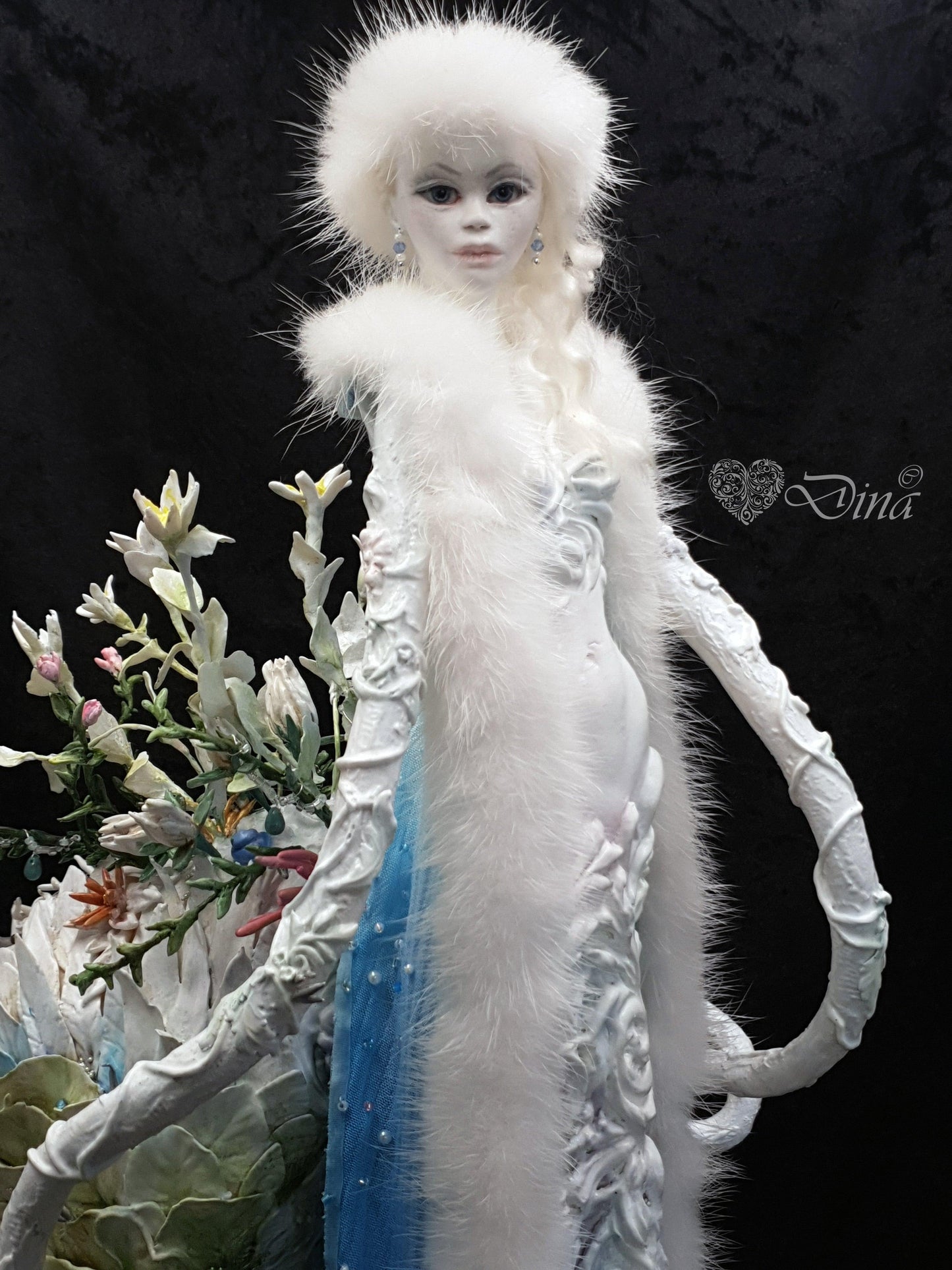 SOLD – Octopodian Diva – octopus art doll by Dina - That Creative Feeling
