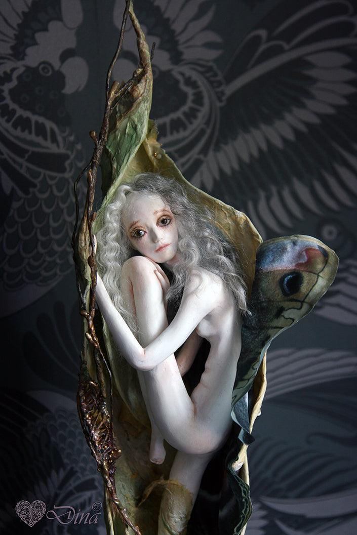 SOLD - 'Promethea Awakening' – OOAK butterfly art doll by Dina - That Creative Feeling