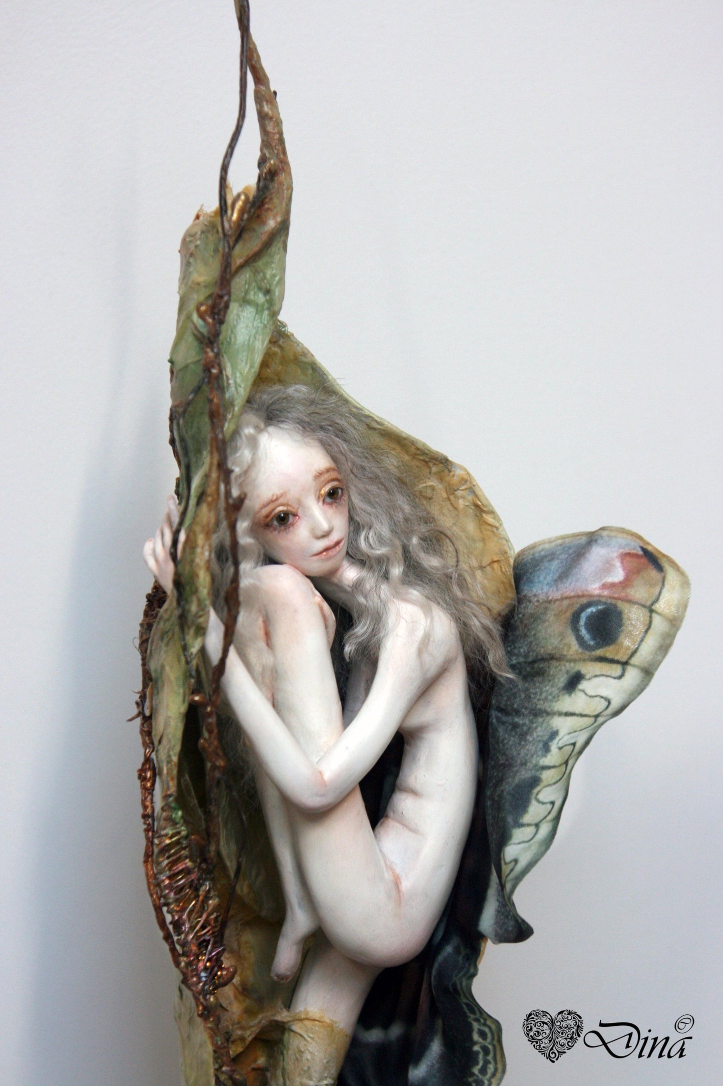 SOLD - 'Promethea Awakening' – OOAK butterfly art doll by Dina - That Creative Feeling