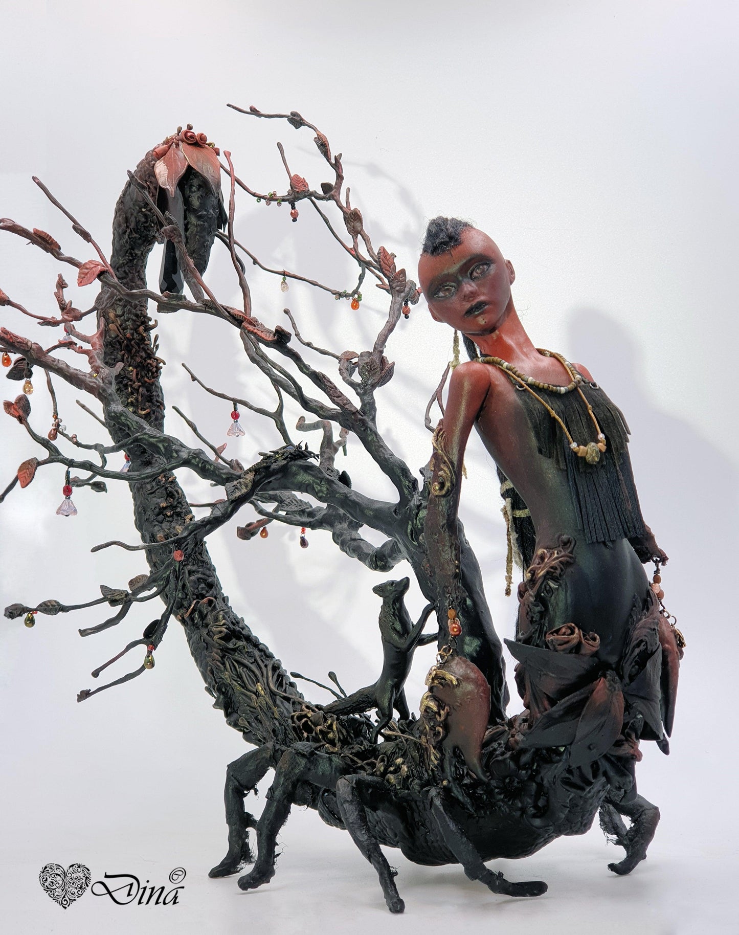 SOLD – Serquet Zera – scorpion art doll by Dina - That Creative Feeling