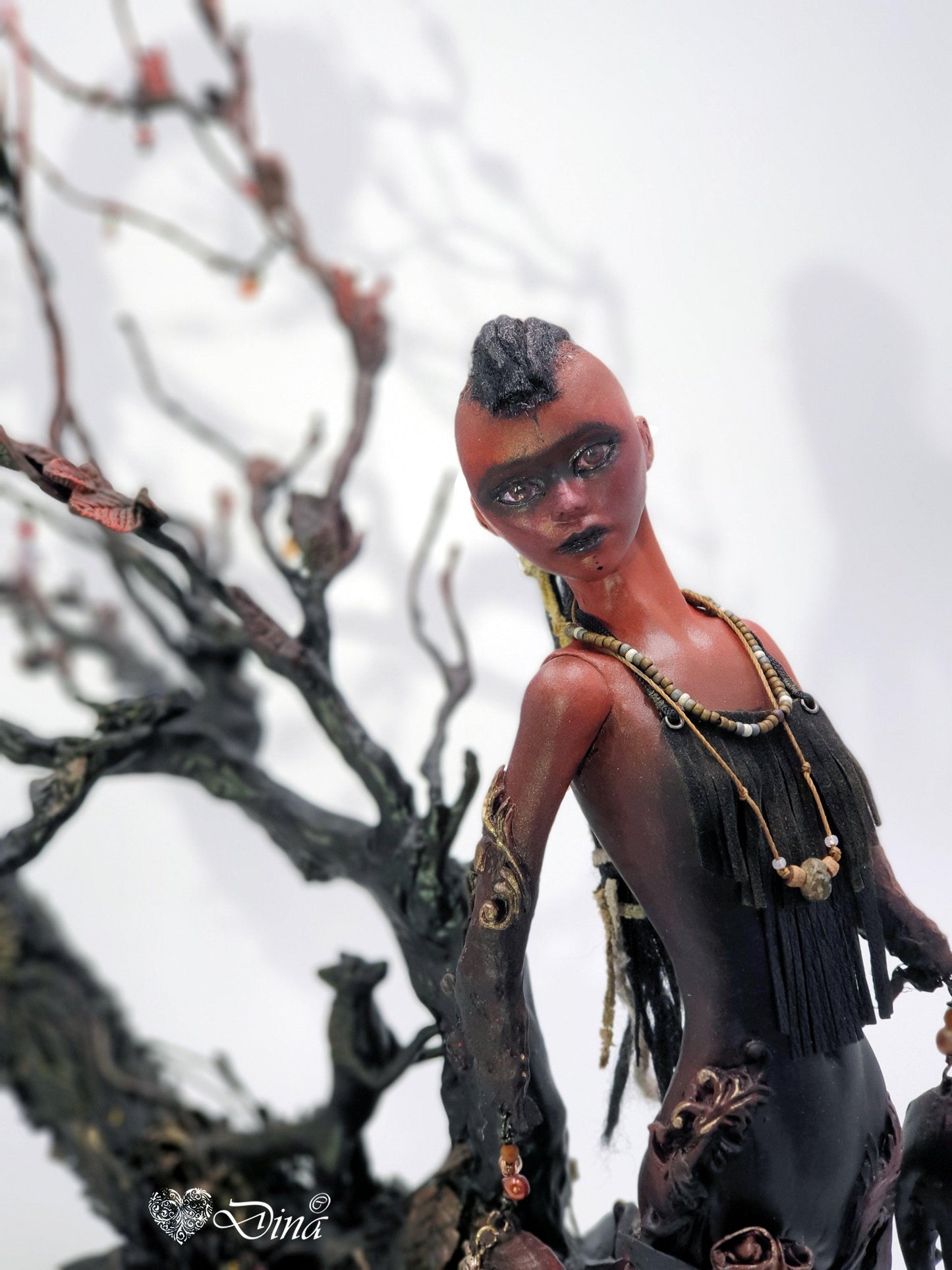 SOLD – Serquet Zera – scorpion art doll by Dina - That Creative Feeling