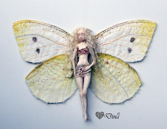 SOLD - 'Sp. Cabbage Fairy' – OOAK art doll by Dina - That Creative Feeling