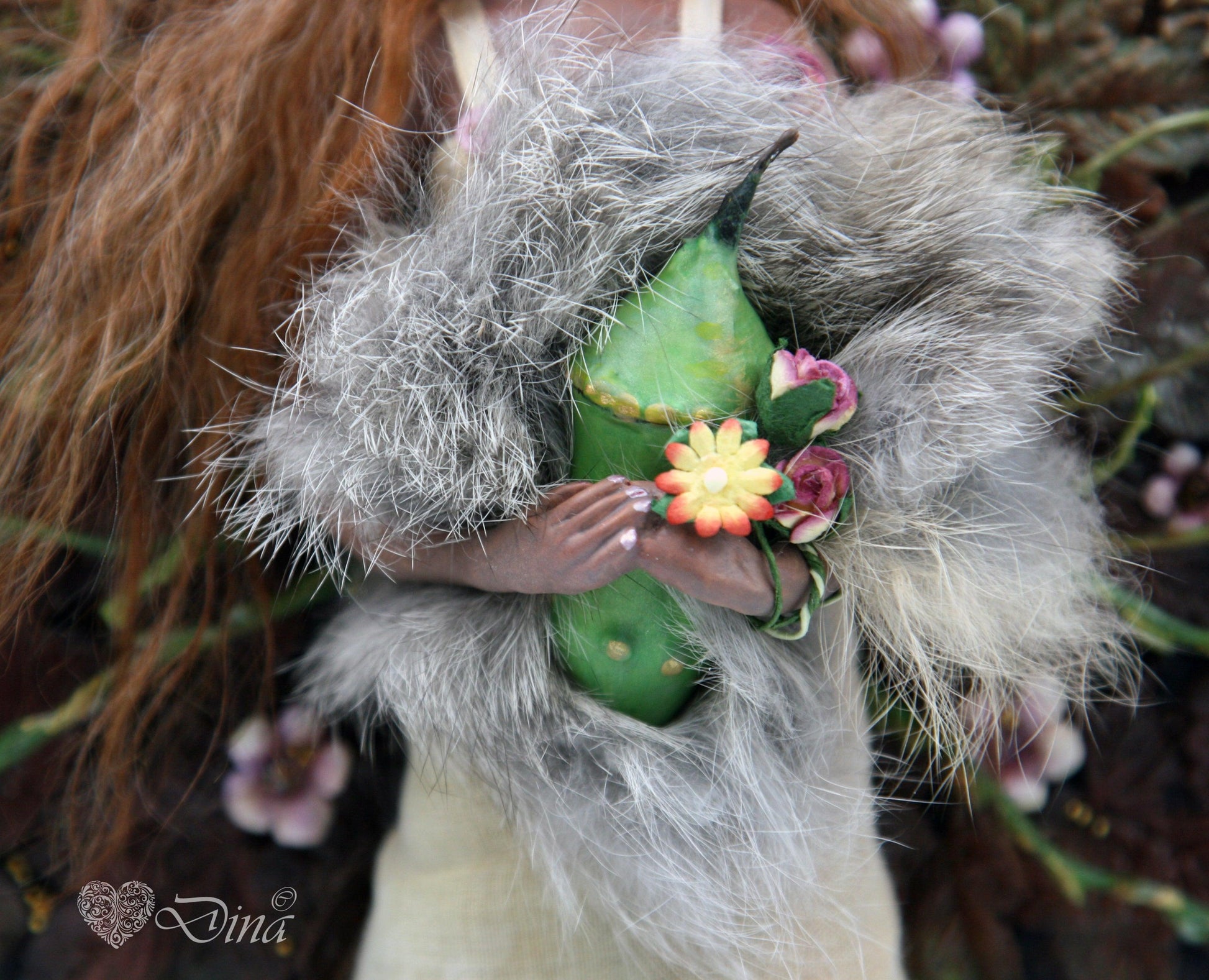SOLD - 'Sp. Tiger Moth' – OOAK art doll by Dina - That Creative Feeling