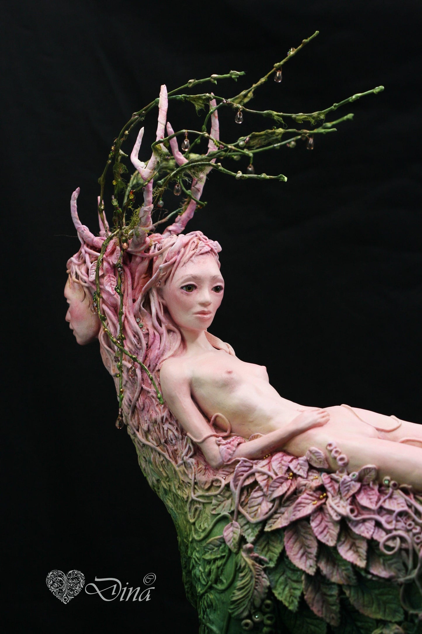 SOLD – Idunna Deerwoman – art doll by Dina - That Creative Feeling