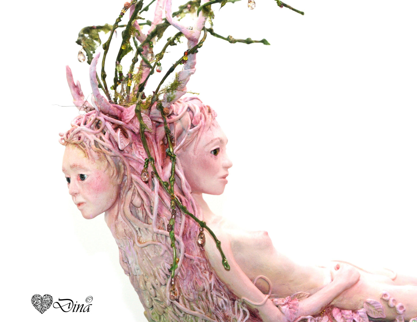 SOLD – Idunna Deerwoman – art doll by Dina - That Creative Feeling