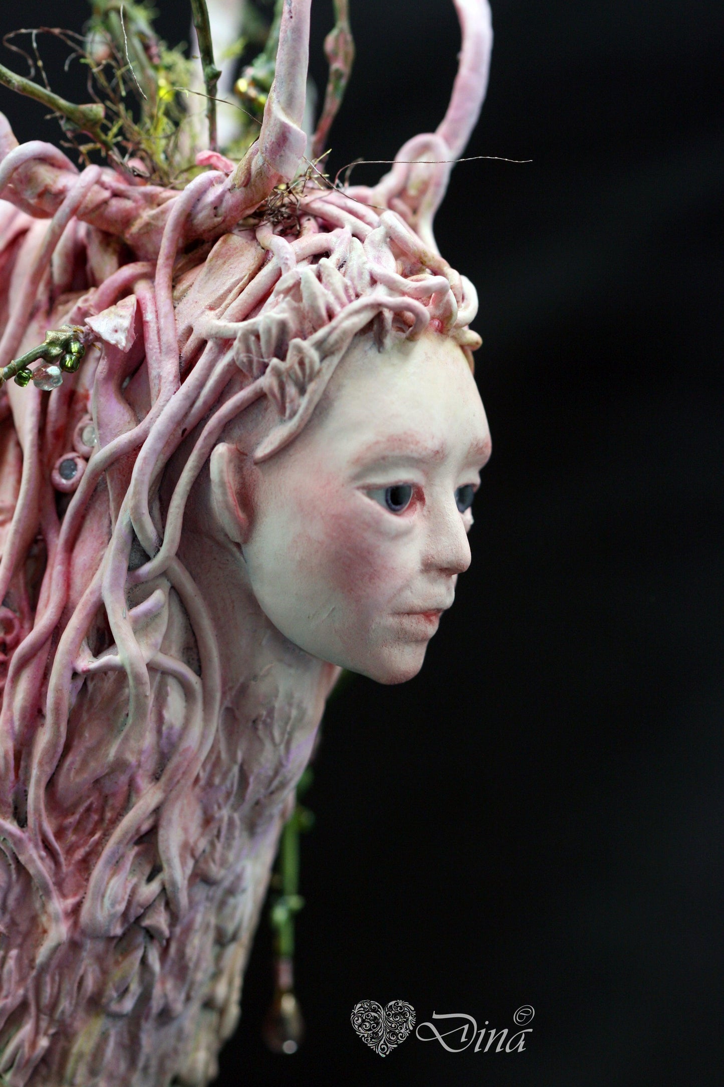 SOLD – Idunna Deerwoman – art doll by Dina - That Creative Feeling