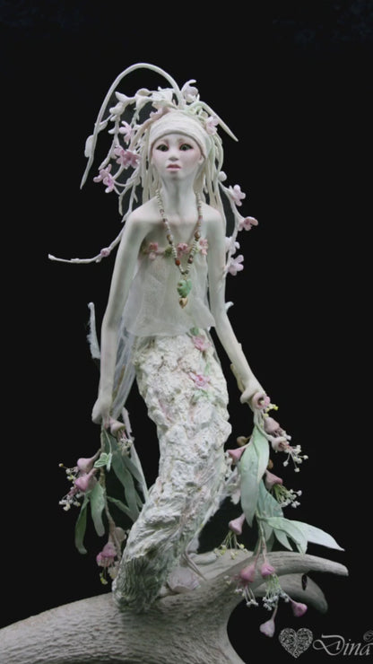 SOLD – Narnargon – a flowery wood sprite art doll by Dina