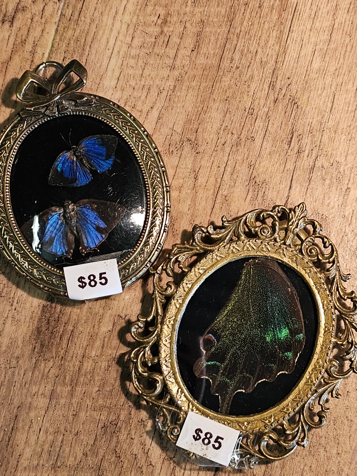 Frame brass - small Italian vintage with butterflies