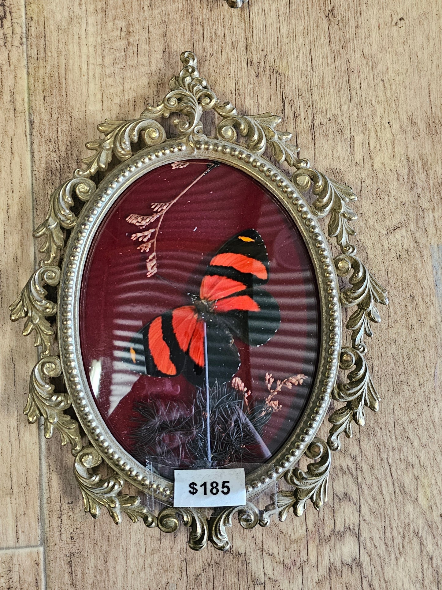Frame Brass - small Italian vintage with butterflies