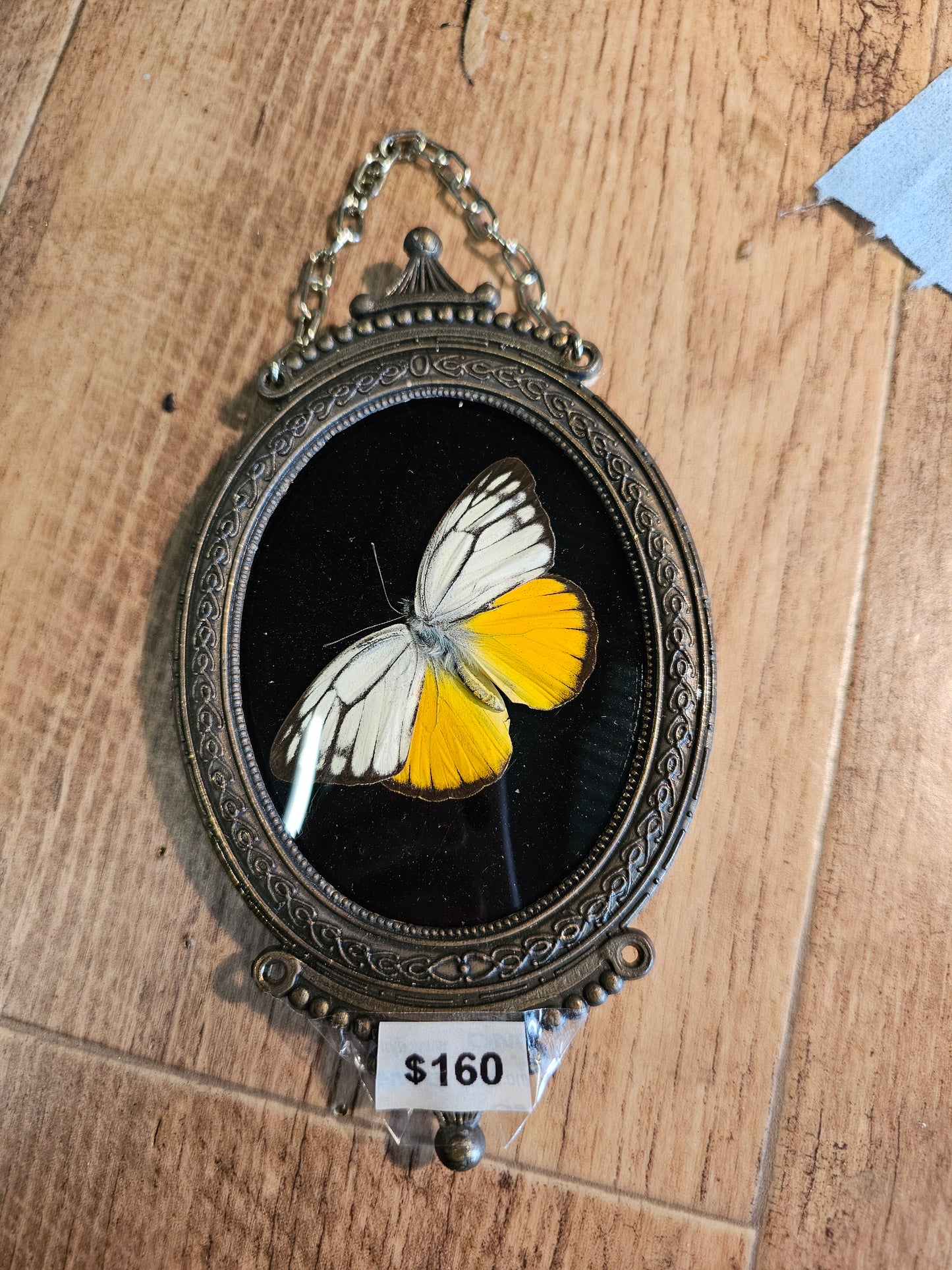 Frame brass - small Italian vintage with butterflies
