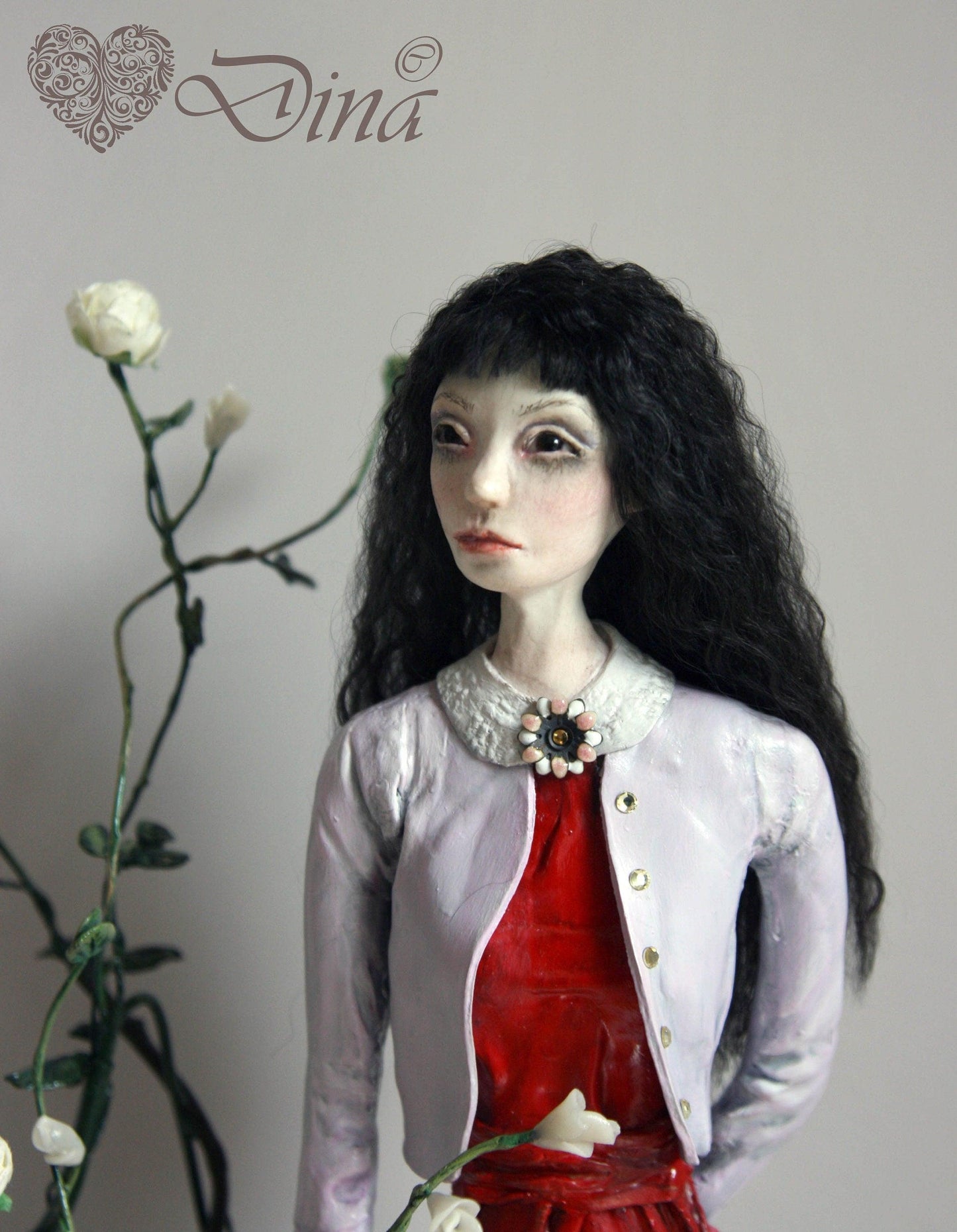 SOLD - When I Grow Up - delicate OOAK art doll - That Creative Feeling