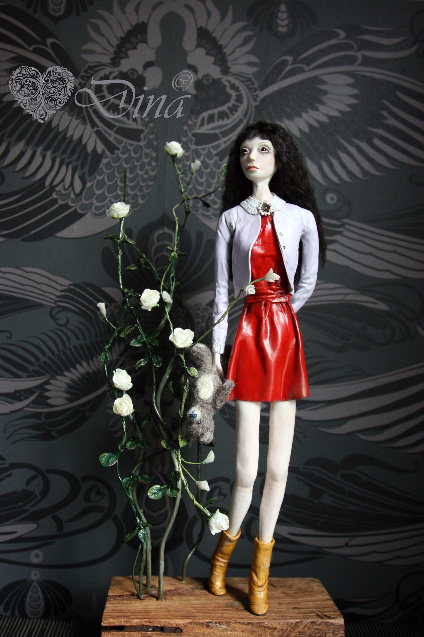 SOLD - When I Grow Up - delicate OOAK art doll - That Creative Feeling