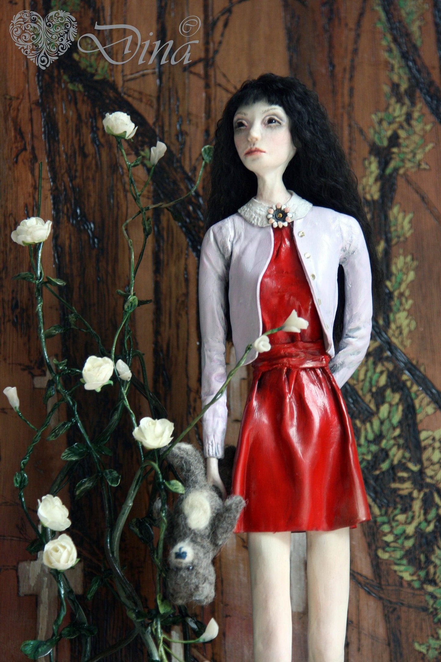 SOLD - When I Grow Up - delicate OOAK art doll - That Creative Feeling