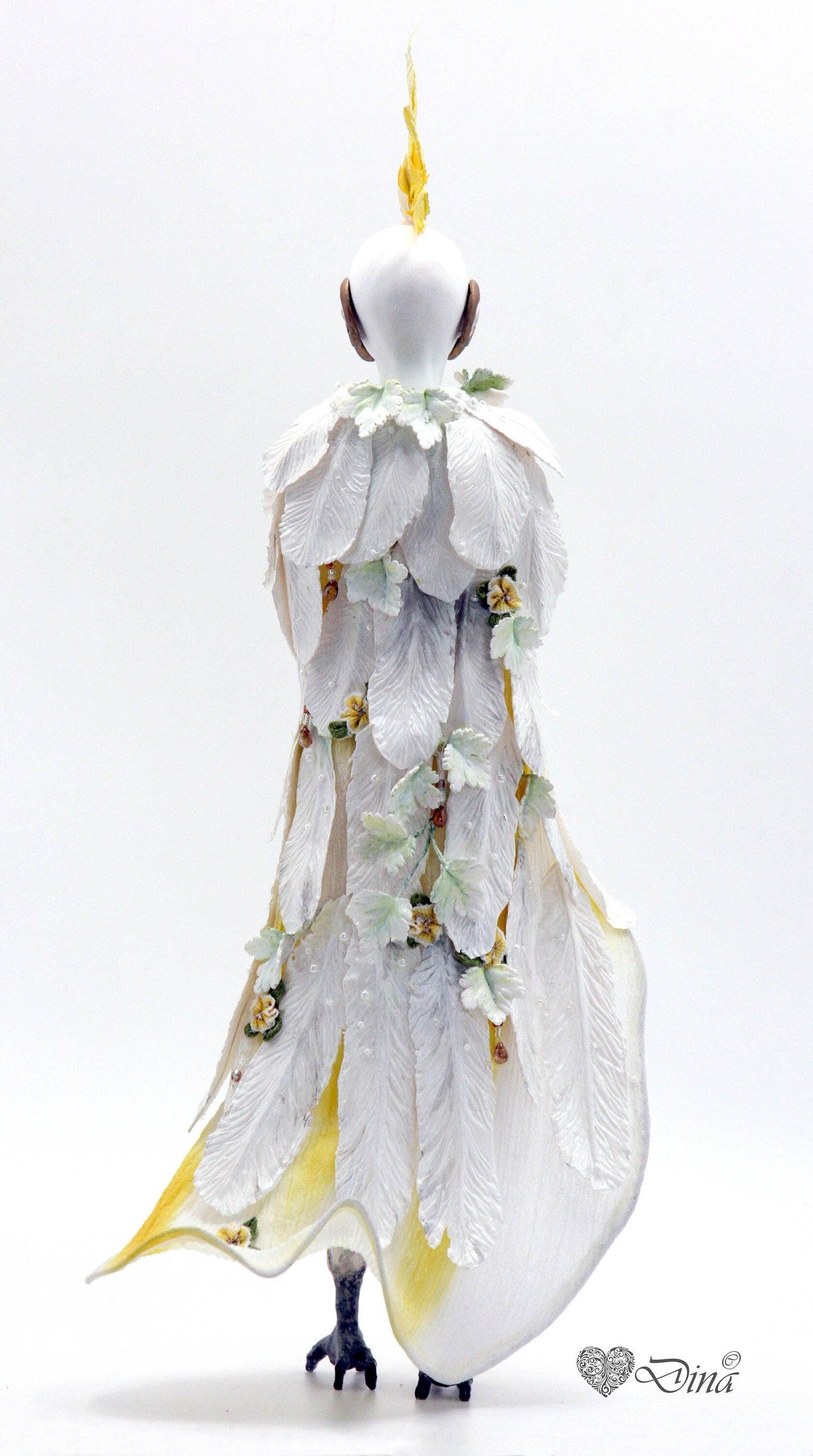 Sculpture - 'Cocky Girl' - Woman bird art doll - That Creative Feeling