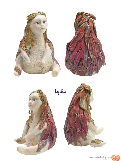 Sculpture - Minchkins - miniature stone clay art dolls, surreal tiny forest creatures