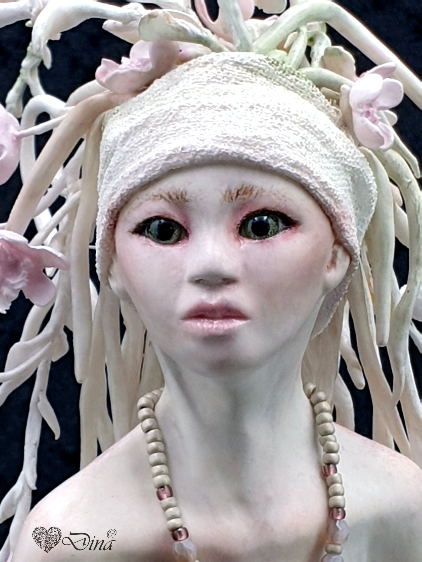 SOLD – Narnargon – a flowery wood sprite art doll by Dina