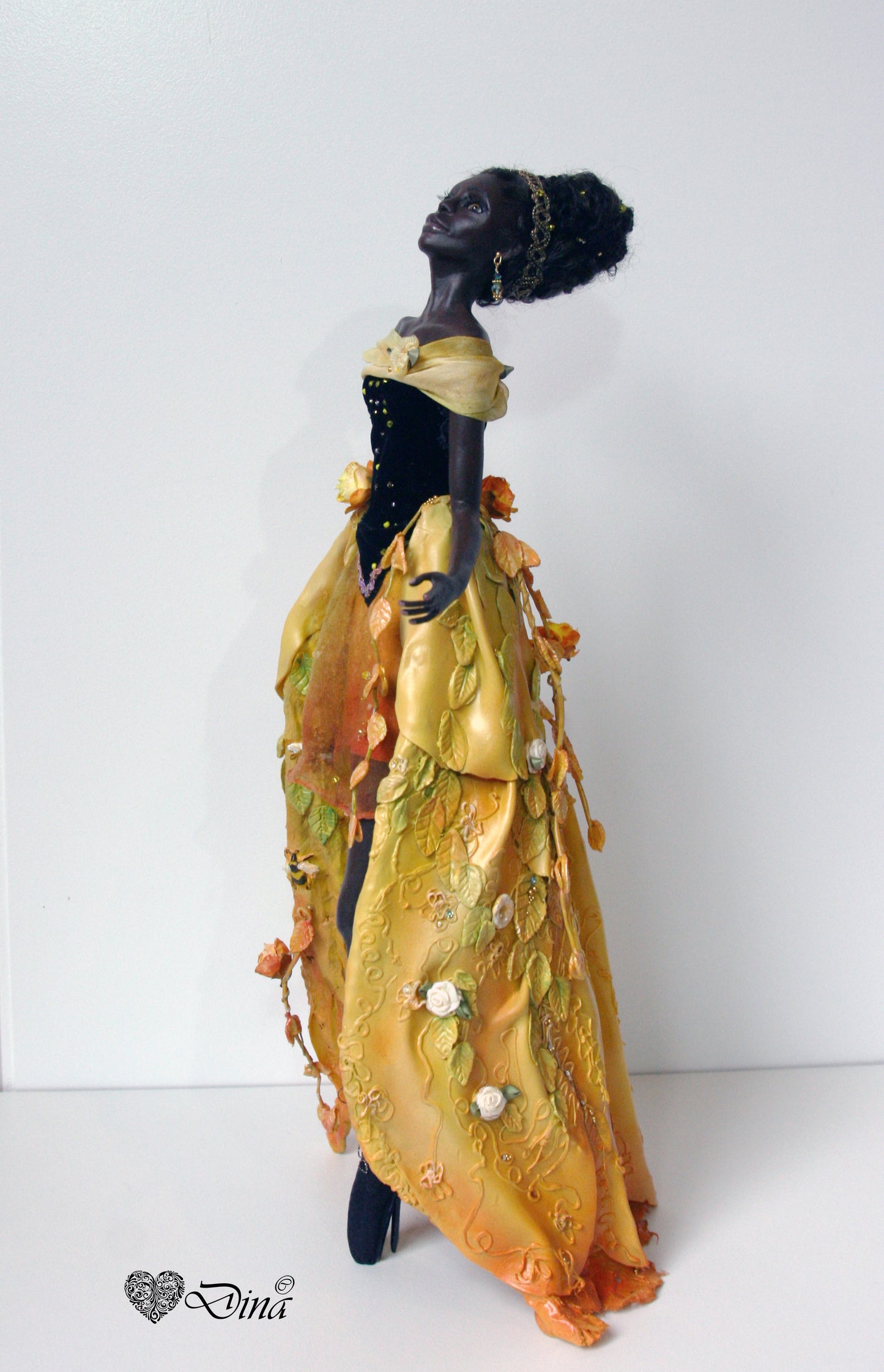 SOLD - 'Queen Bebebelle' – hybrid insect fashion art doll by Dina