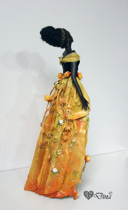 SOLD - 'Queen Bebebelle' – hybrid insect fashion art doll by Dina