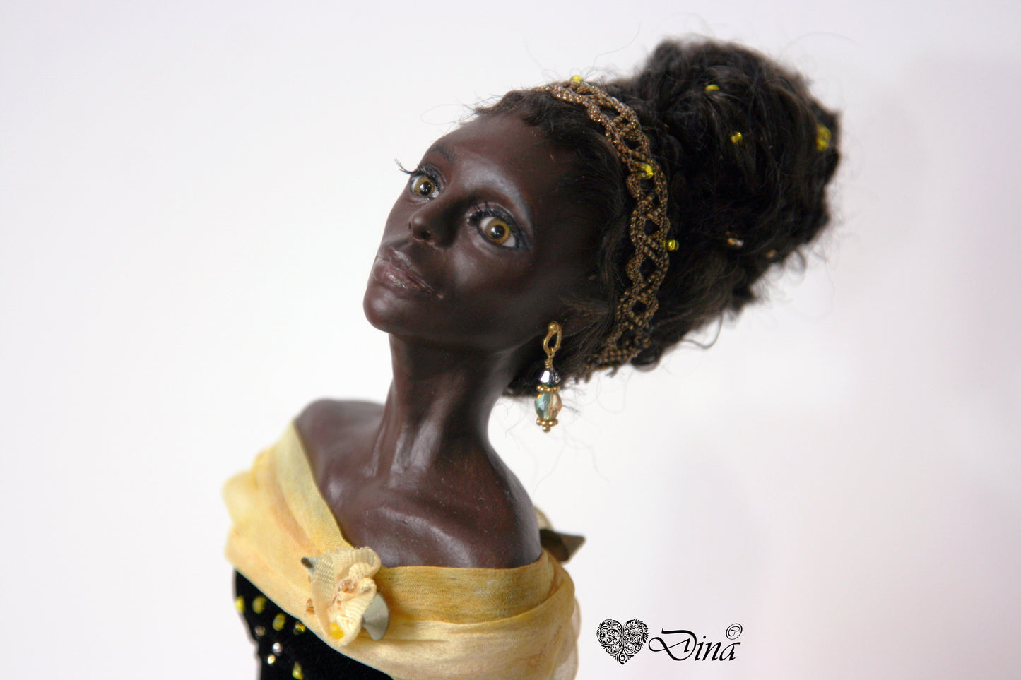 SOLD - 'Queen Bebebelle' – hybrid insect fashion art doll by Dina