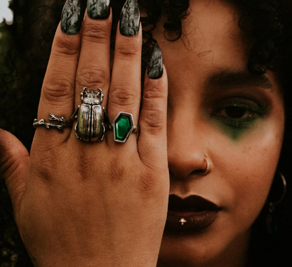 Beetle Ring | Insect Nature Gothic Jewelry