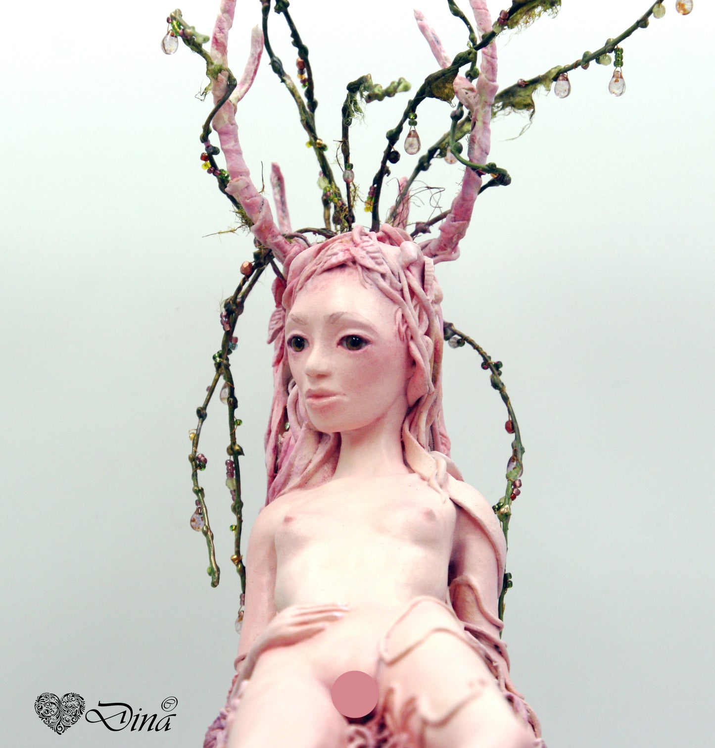 SOLD – Idunna Deerwoman – art doll by Dina