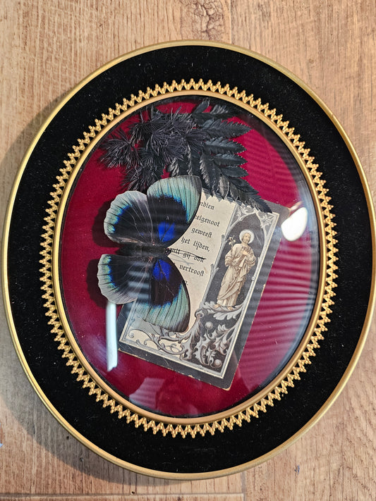 Frame brass - small Italian vintage with butterflies