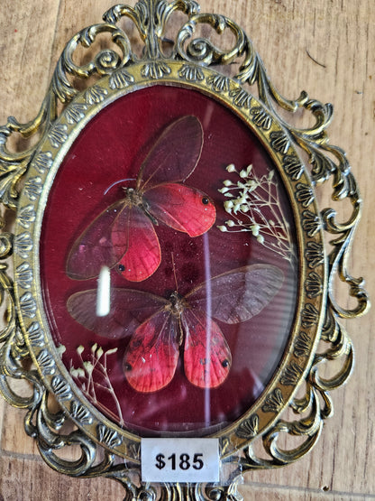 Frame brass - small Italian vintage with butterflies